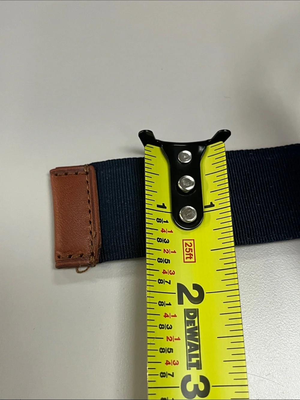 Polo Ralph Lauren Red & Navy Striped Fabric Belt w/ Leather Tab reversible